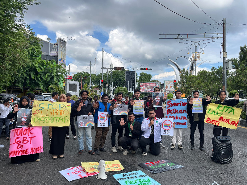 Mahasiswa Aceh Deklarasikan Gerakan Pencegahan LGBT di Simpang Lima Banda Aceh