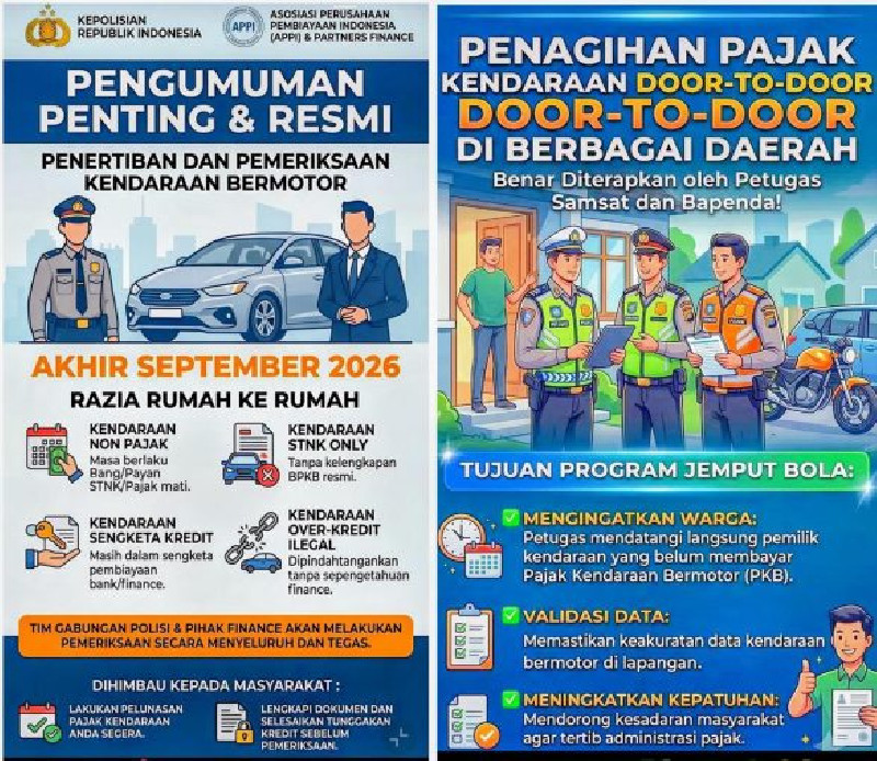 Viral Razia Kendaraan dari Rumah ke Rumah Akhir September, Korlantas Polri: Hoaks