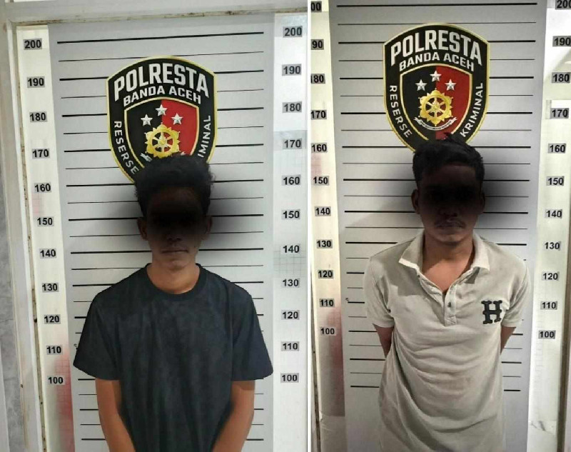 Polisi Tangkap Dua Terduga Pelaku Penggelapan Motor Milik Anggota TNI di Aceh Besar