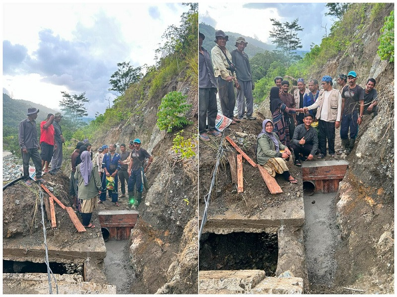 Irigasi Swadaya Warga Beutong Ateuh Akhirnya Terpasang