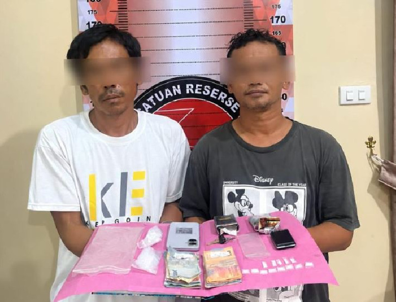 Dua Pria Ditangkap di Aceh Tenggara, 13 Paket Sabu Ditemukan Tersembunyi di Kedai