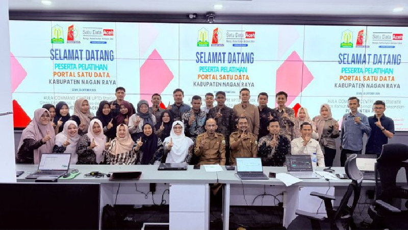 Pemkab Nagan Raya Perkuat Pengelolaan Data Statistik Lewat Portal GIOK Data