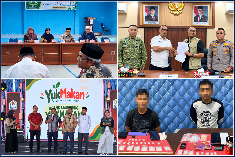 Sorot Aceh Barat: Dana Bencana Dikebut, Residivis Sabu Dibekuk