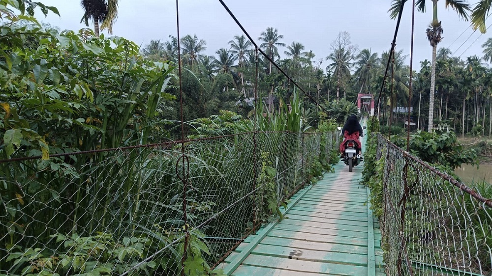 Jembatan Perintis Garuda III di Lhok Gajah Rampung, Sepeda Motor Bebas Melenggang