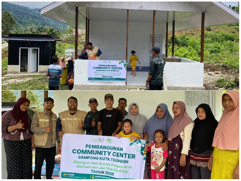 RPA Bangun Community Center untuk Warga Terdampak Banjir di Beutong Ateuh Banggalang