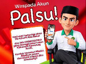 Awas Penipuan! Akun Facebook dan WhatsApp Palsu Catut Nama Kakanwil Kemenag Aceh