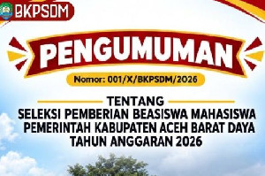 Pemkab Abdya Buka Beasiswa 2026 untuk Mahasiswa S1, S2, dan S3, Ini Jadwalnya
