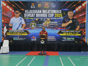 Turnamen Bulutangkis Dansatbrimob Cup 2026 Resmi Dibuka