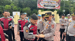 Polres Nagan Raya Gelar Gaktibplin, Sejumlah Polisi Ditegur soal Seragam dan Sikap Tampang