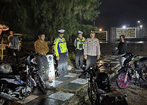 Polres Aceh Barat Patroli Malam, Balap Liar dan Knalpot Brong Diburu
