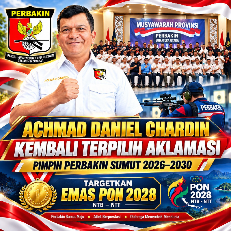 Mantan Pangdam I/BB Kembali Pimpin Perbakin Sumut, Ini Sosoknya