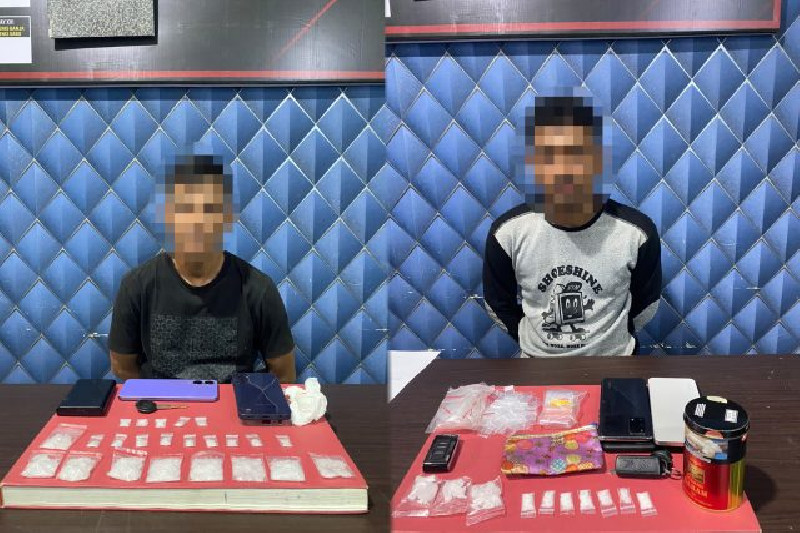 Polres Aceh Barat Tangkap 2 Residivis, Sabu 64,58 Gram Disita