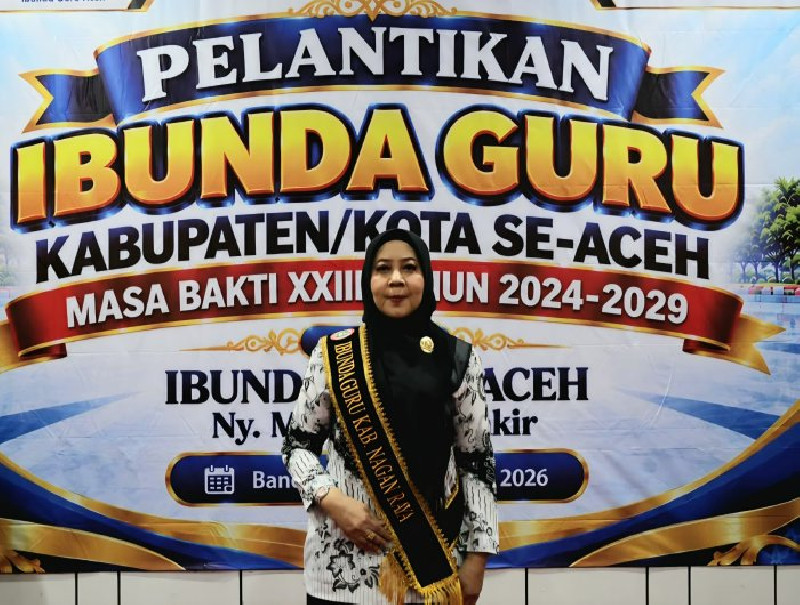 Cut Inda TR Keumangan Dilantik Jadi Ibunda Guru Nagan Raya, Ini Harapannya