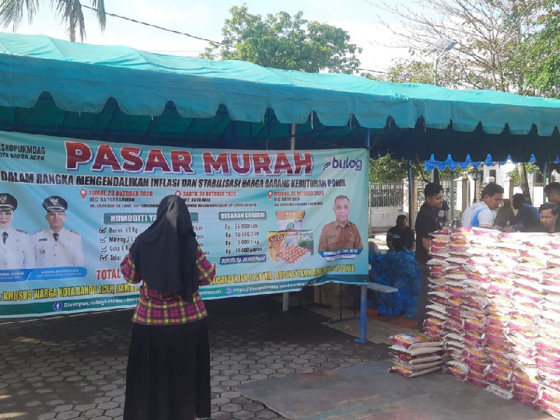 Tekan Inflasi, Pemko Banda Aceh Gelar Pasar Murah di Lampaseh