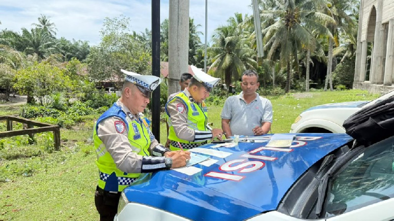6 Pengendara Ditilang, 45 Ditegur dalam Operasi Patuh di Aceh Barat