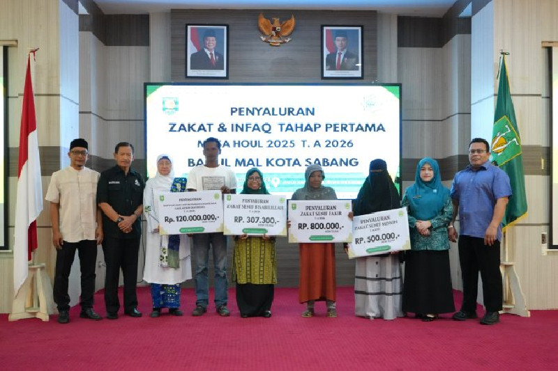 Pemko Sabang Salurkan Zakat-Infak untuk Ribuan Warga, Anggarkan Rp3,6 Miliar Bangun 30 Rumah